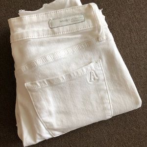 ARTICLE OF SOCIETY distressed white denim
